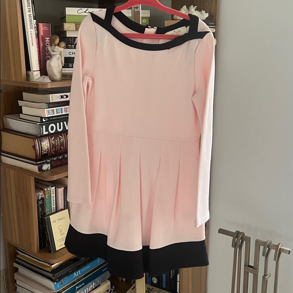 Pink and Black Long Sleeve Dress